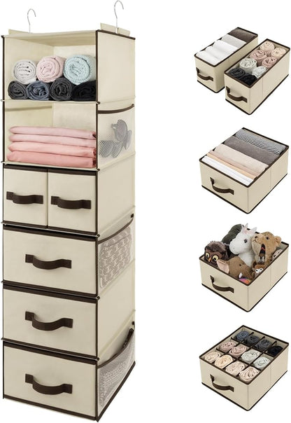 GRANNY SAYS Hanging Closet Organizers and Storage 6 Shelves, Closet Hanging by GRANNYSAYS