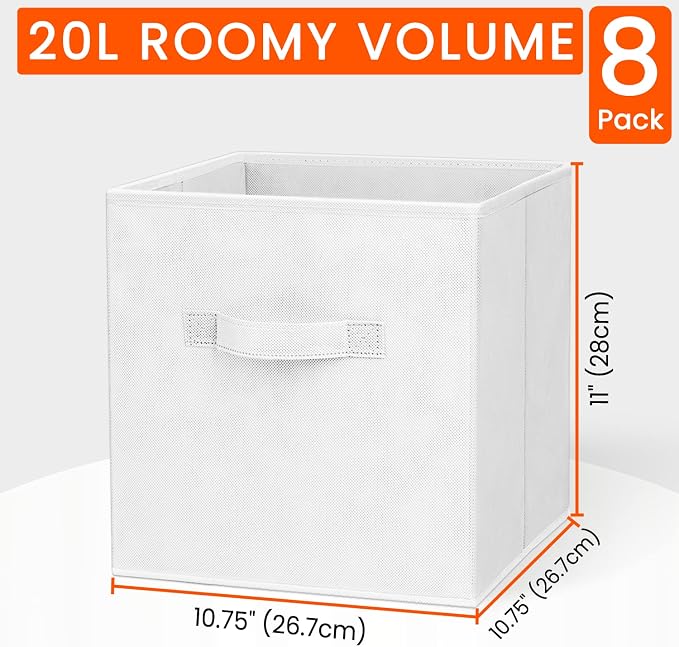 Storage Cubes - 11 Inch Heavy Duty Fabric Storage Bins - Image 2
