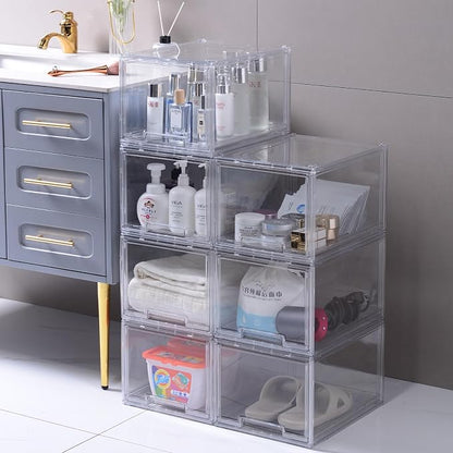 DILIBRA 2 Packs Plastic Stackable Storage Organizer Bins - Image 2