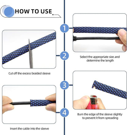 Braided Cable Sleeving, PET Expandable Braided Cable Sleeve, Flexible Mesh - Image 7