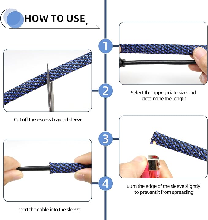 Braided Cable Sleeving, PET Expandable Braided Cable Sleeve, Flexible Mesh - Image 7