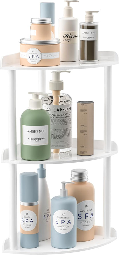 3 Tier Countertop Corner Organizer Shelf 7x7x15.7 Inch, Vanity Storage Organizer by Sezanrpt