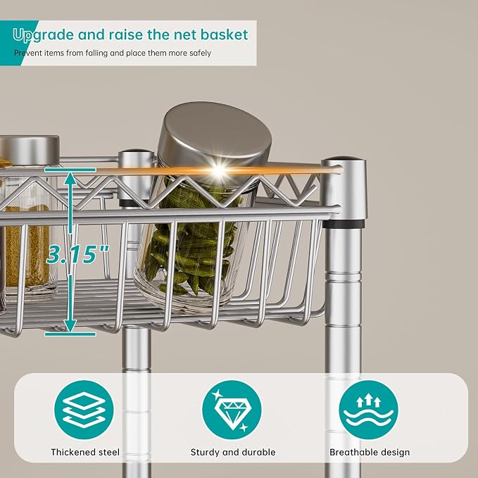 SINGAYE Shelf Storage Wire Shelving：Shelves Rack Standing Units - Image 5
