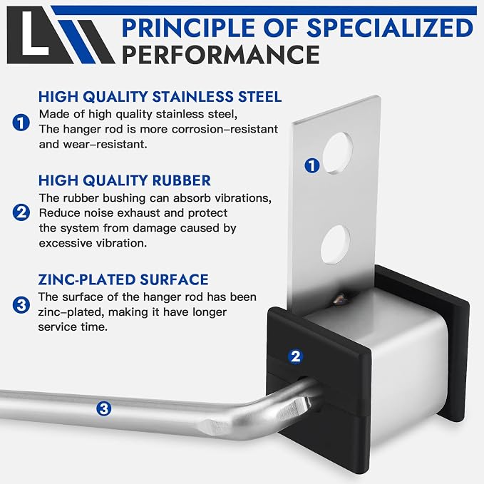 Universal Exhaust Hanger Rod Heavy-duty Stainless Steel Exhuast Pipe Hanger Rod - Image 3