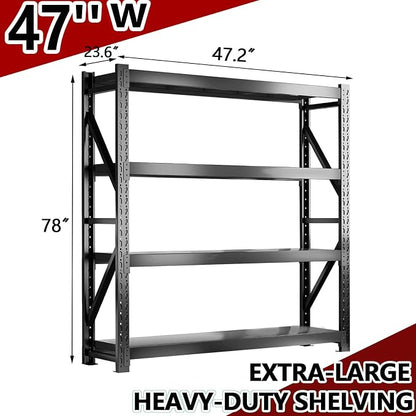 3000LBS Heavy-Duty Garage Shelving, 4-Tier Adjustable Garage Shelving Units - Image 3