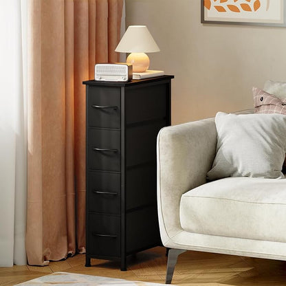 Somdot Narrow Dresser for Bedroom, 4 Drawer Storage Cabinet, Storage Organizer - Image 7