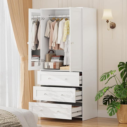 VOWNER 71" Tall Armoire Wardrobe Closet - Image 4