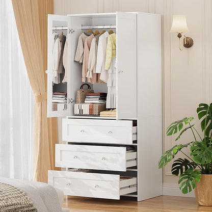 VOWNER 71" Tall Armoire Wardrobe Closet - Image 4
