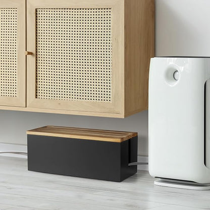 Large Wood Cable Management Box - Image 4