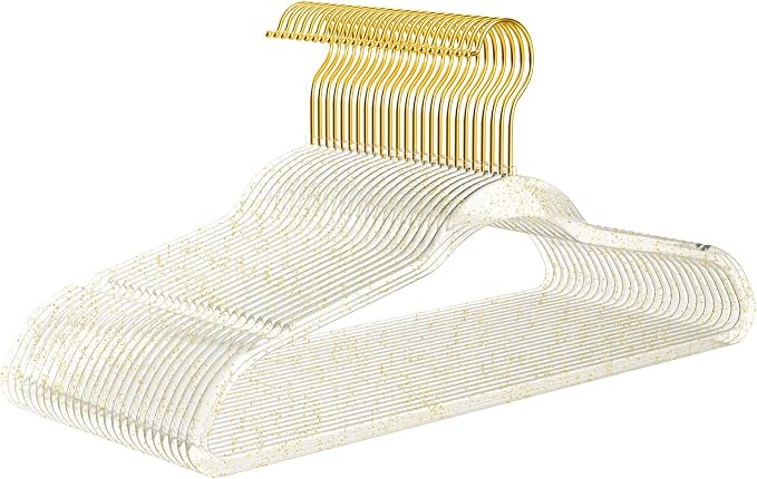 Premium Clear Invisible Acrylic Hangers, Crystal Plastic Hangers by MIZGI