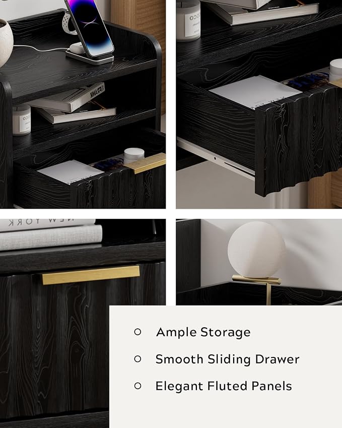 Fluted Floating Nightstands Set of 2 - Image 4