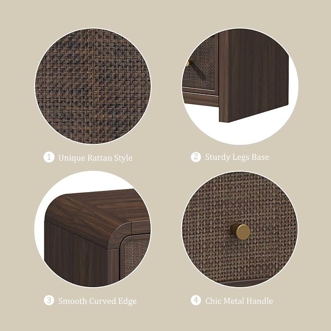 Oak&Sparrow 7 Drawer Dresser for Bedroom, Boho Chest of Drawers, Thickened - Image 8