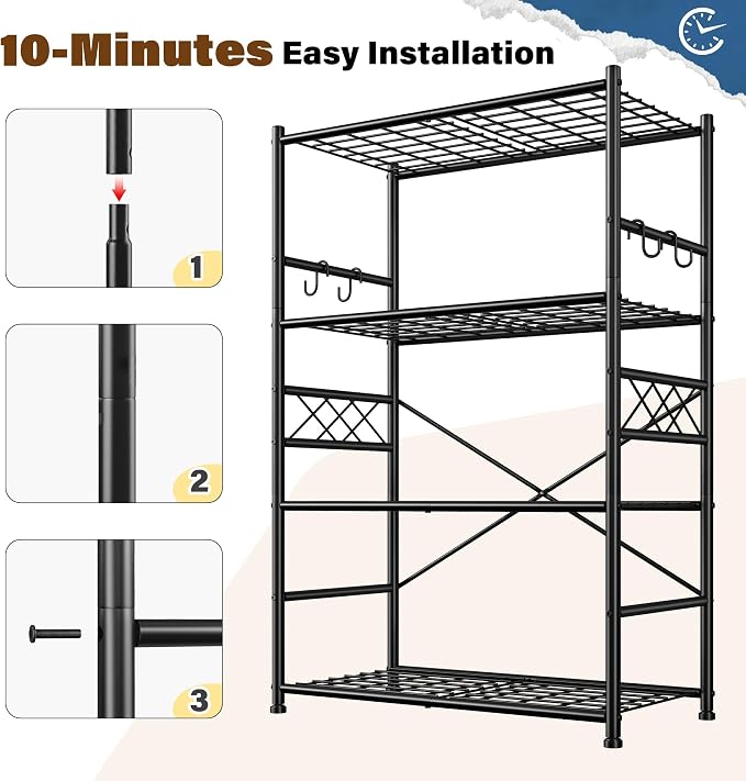 Storage Shelves 4-Tier Large Capacity Metal Shelving - Image 8