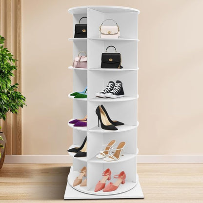 Rotating Shoe Rack, Free Standing Vertical Handbag Rotate Display Storage - Image 2