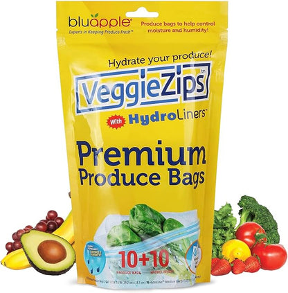 Bluapple VeggieZips Premium Produce Storage System by TheBluappleCompany