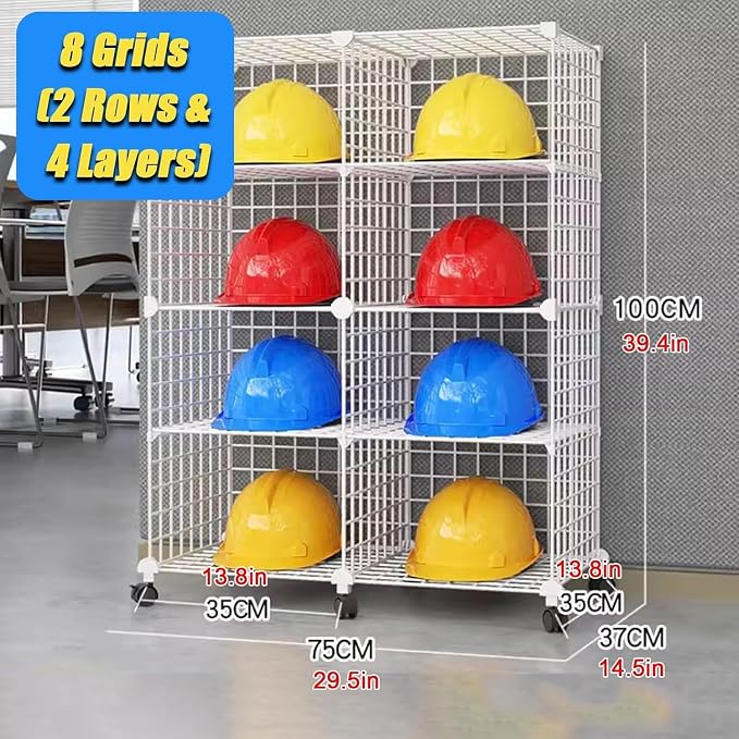 Stackable Safety Helmet Storage Boxes, Large Adjustable Hard Hat Placement - Image 2
