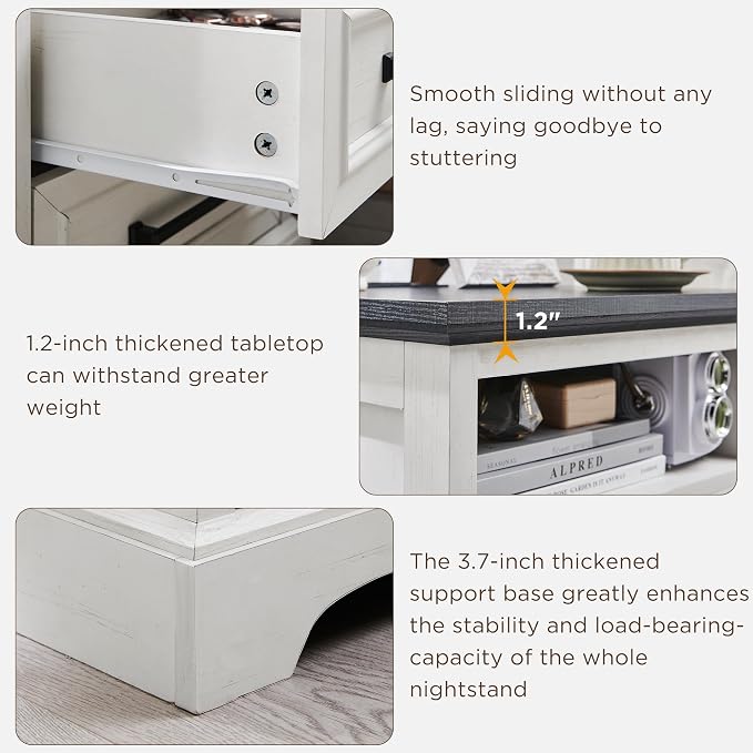 ACCOHOHO 18" Farmhouse Nightstand - Image 4