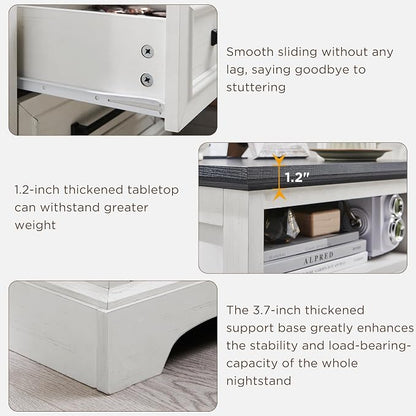 ACCOHOHO 18" Farmhouse Nightstand - Image 4