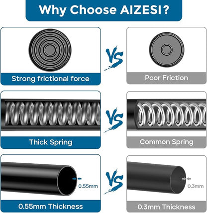 AIZESI Spring Tension Curtain Rods Short Tension Rod - Image 6
