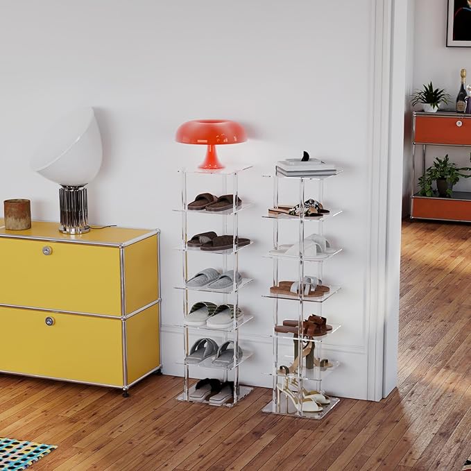 Aquiver Acrylic Vertical Shoe Rack - Image 6