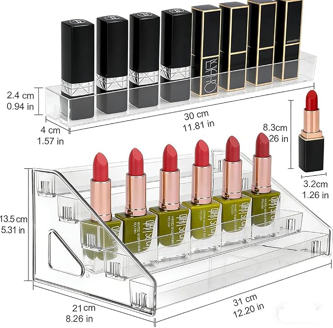 12 Inchs Acrylic Tiered Display Stand 5 tier Acrylic Riser Display Shelf Stands - Image 6