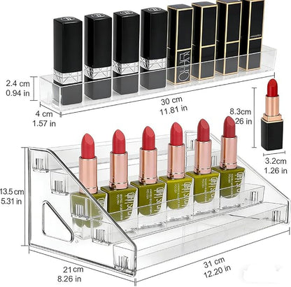 12 Inchs Acrylic Tiered Display Stand 5 tier Acrylic Riser Display Shelf Stands - Image 6