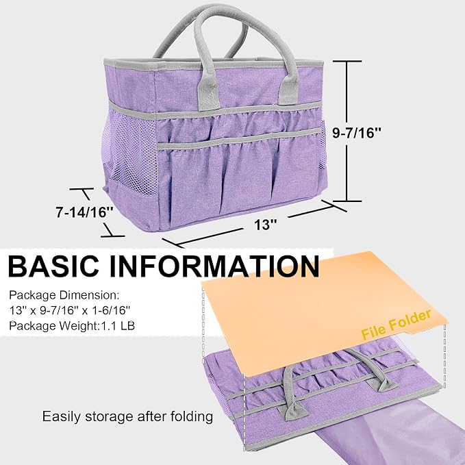 Cupohus Water-Resistant Art Organizer Tote Bag - Image 7