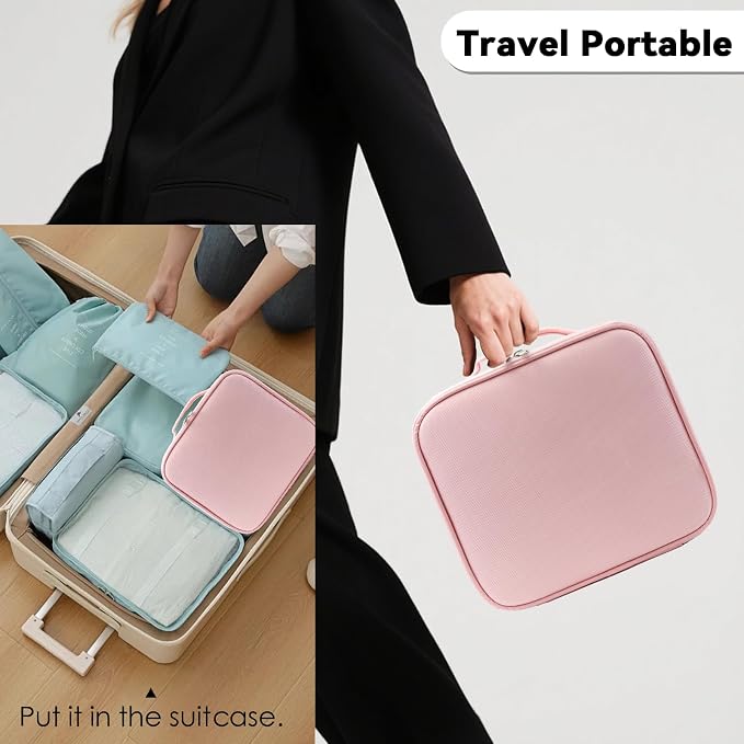 Travel Makeup Bag Makeup Cosmetic Train Case Organizer Portable Storage Bag - Image 7