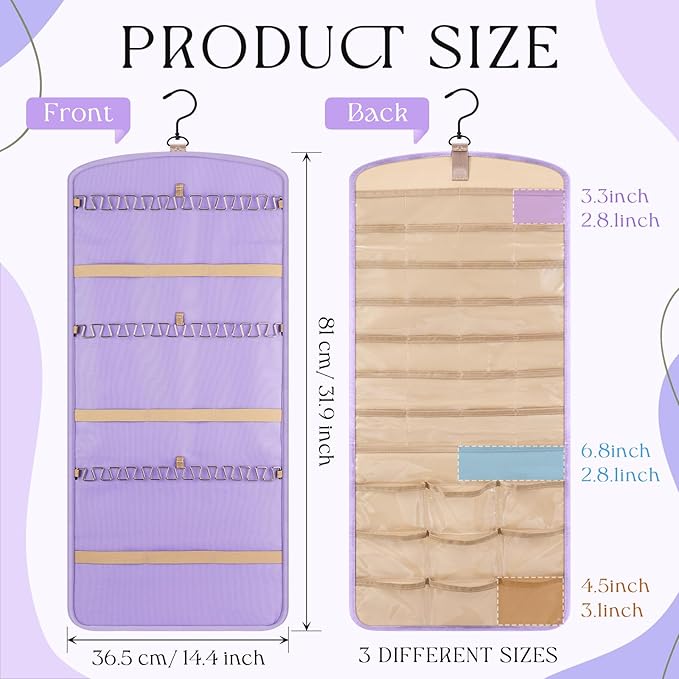 2 Pack Hanging Jewelry Organizer Storage - Image 2