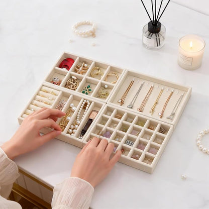 Velvet Jewelry Drawer Storage Tray, Storage Box - Image 6