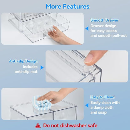 OTraki Baby Bottle Organizer 3 Pack Acrylic Storage Drawers - Image 6