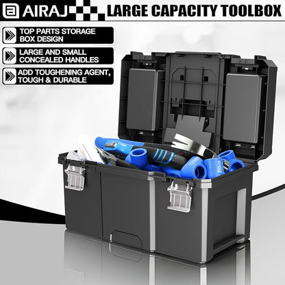 Rolling Tool Box With Wheels | 3 Tier Portable Stackable Tool Box Set | Garage - Image 4