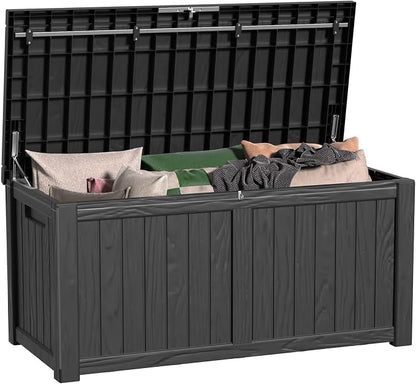 150 Gallon Outdoor Deck Box, Storage Lockable Waterproof Patio Furniture by MAIUSCOLI