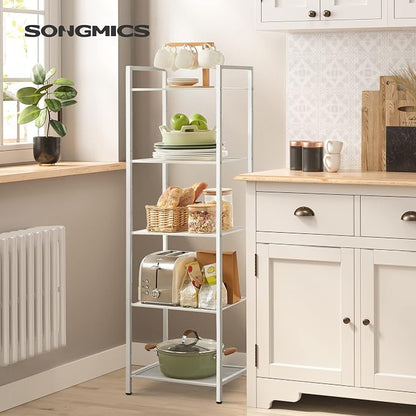 SONGMICS 5-Tier Storage Rack, Bathroom Shelf, Extendable Plant Stand - Image 2