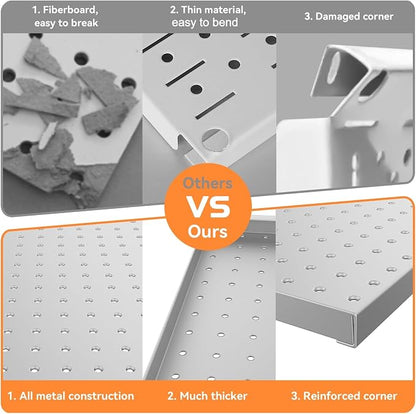 WALMANN Metal Pegboard Panels for Wall Garage Tools Pegboard for Garage - Image 5