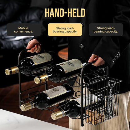 Wine Rack, 2-Tier 8 Bottles Wine Racks - Image 7