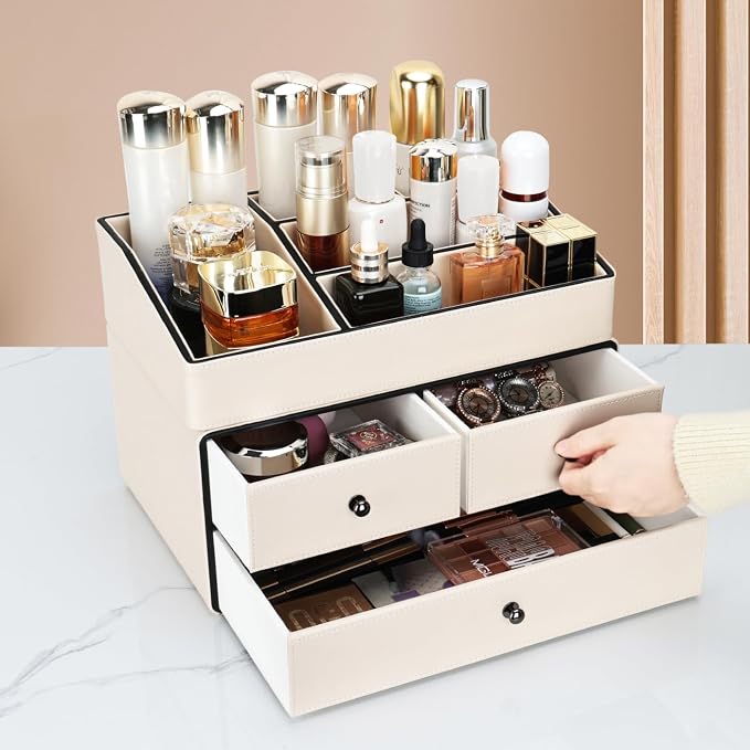 KINGFOM Leather Makeup Organizer - Image 8