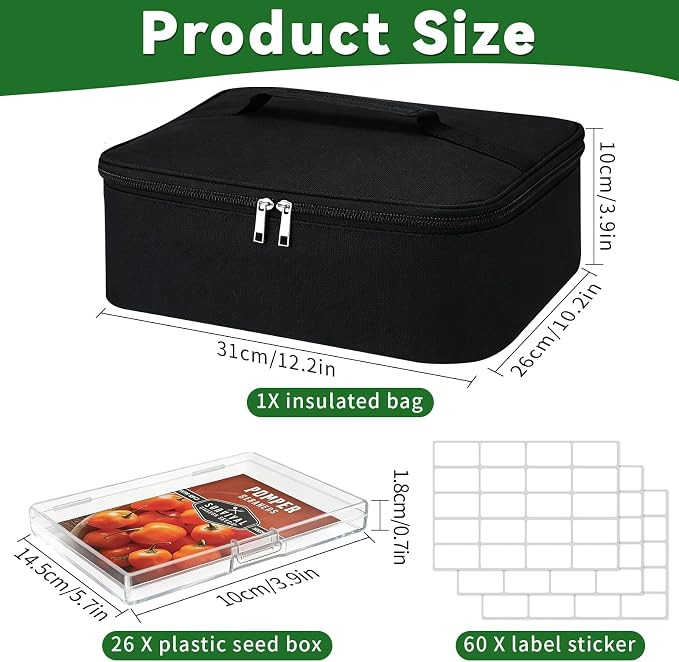 26 Slots Seed Storage Organizer Box, Reusable Oxford Cloth Seeds Storage - Image 2