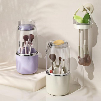 360° Rotating Makeup Brush Holder Organizer, Makeup Brush Holder - Image 2