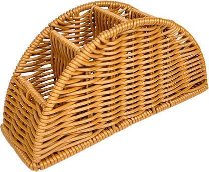 jojofuny Synthetic Rattan Remote Storage Holder Organizer Makeup Brush Holder by jojofuny