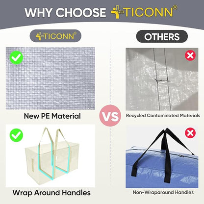 TICONN 8 Pack Extra Large Moving Bags Heavy Duty - Image 4