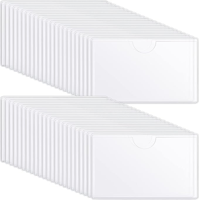 Chinco 100 Self Adhesive Pocket Index Card Pockets Index Card Holder Storage by Chinco