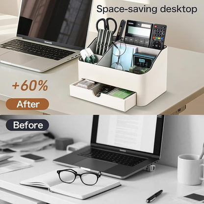 KINGFOM Desk Organizer with Drawer, Desk Organizer and Accessories 5 - Image 9