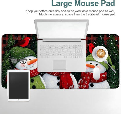 Three Snowmen Gaming Mouse Pad 35.4"x15.7"Desk Mat Anti-Slip Rubber Base & - Image 6