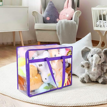 4 Pack Clear Zippered Storage Bags - Image 5