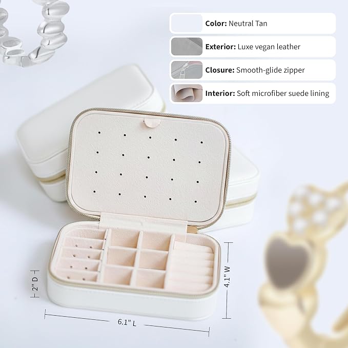 Small Travel Jewelry Box Organizer - Image 2
