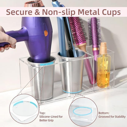 Hair Tool Organizer, Hot Tools Organizer Countertop/Wall Mount, Thick Acrylic - Image 2