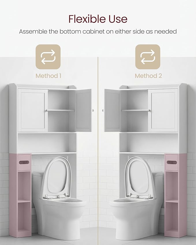 VASAGLE Over the Toilet Storage Cabinet, Adjustable Shelves, Space-Saving | - Image 5