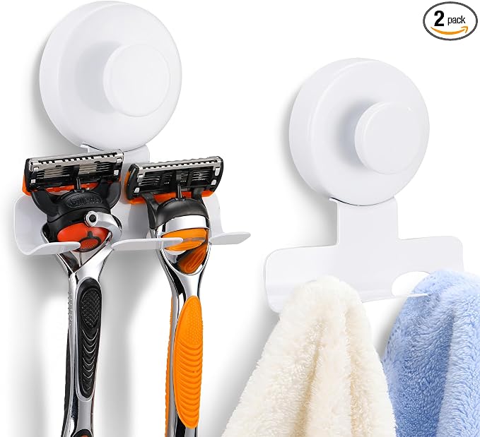 Suction Cup Razor and Shaver Holder by Fenas