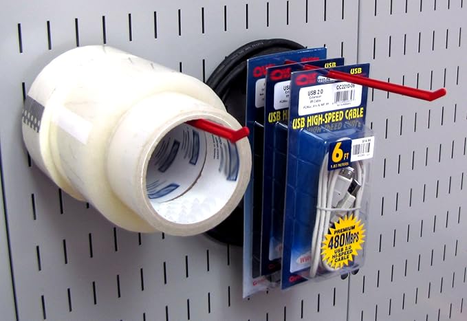Wall Control Pegboard 9in Reach Extended Slotted Hook Pair - Image 4